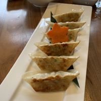 Gyoza, nothing super special, won’t order again. at Shizen Vegan Sushi Bar in San Francisco