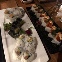 Classic rolls - Spicy Tofuna, Avocado, and Philly Roll at Shizen Vegan Sushi Bar in San Francisco
