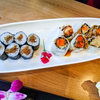 Very tasty vegan "sushi", presented well at Shizen at Shizen Vegan Sushi Bar in San Francisco