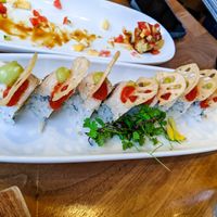 Very tasty vegan "sushi", presented well at Shizen at Shizen Vegan Sushi Bar in San Francisco