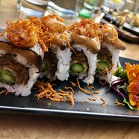 Nice sushi presentation  at Shizen Vegan Sushi Bar in San Francisco