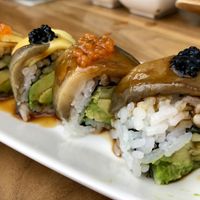 Sushi with avocado  at Shizen Vegan Sushi Bar in San Francisco