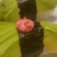 avocado nigiri at Shizen Vegan Sushi Bar in San Francisco