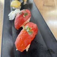 Tomato nigiri  at Shizen Vegan Sushi Bar in San Francisco