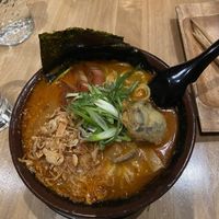Spicy garlic miso ramen  at Shizen Vegan Sushi Bar in San Francisco