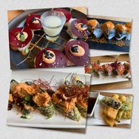 Sampling them all!  at Shizen Vegan Sushi Bar in San Francisco