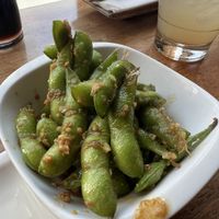 Garlic edamame   at Shizen Vegan Sushi Bar in San Francisco