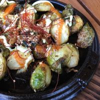 These were the best Brussels sprouts we have ever had! at Shizen Vegan Sushi Bar in San Francisco
