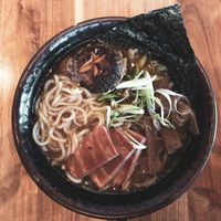 Spicy Garlic Miso Ramen  at Shizen Vegan Sushi Bar in San Francisco
