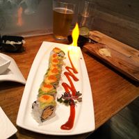 Specialty roll (candle?) at Shizen Vegan Sushi Bar in San Francisco