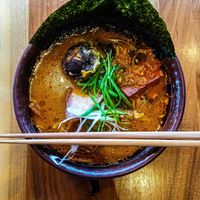 Spicy miso ramen. at Shizen Vegan Sushi Bar in San Francisco