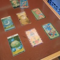 Tarot cards on the table. at Ritual Cafe in Des Moines