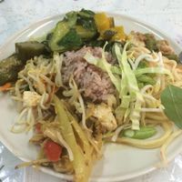 Example for a selection of dishes - and you can go back for seconds! at Jay Vegetarian Restaurant in Bangkok