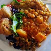 Buffet vegan options at Taj Mahal in Boise