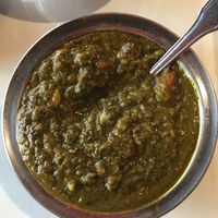 Palak dish at Taj Mahal in Boise