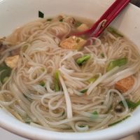 Vegan Pho with veggies and tofu at Clay Pot in Waco