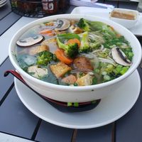 Vegan Pho with tofu. Delicious! at Clay Pot in Waco