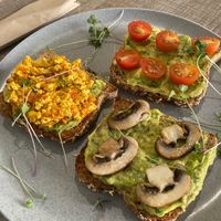 Avocado toast at Frutos del Sol in Cali