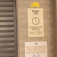 Only cash   at Frutos del Sol in Cali