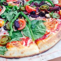 vegan pizza at Blaze Pizza in Gainesville