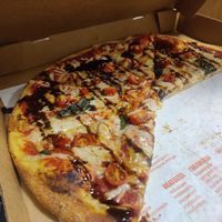 Basil, tomatoes, and balsamic glaze at Blaze Pizza in Gainesville