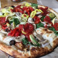 Veg Out Pizza with vegan cheese at Blaze Pizza in Gainesville