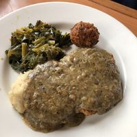 Fired steak dinner  at Quickie Too in Tacoma