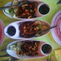 Tofu and tempeh tris at Arcobaleno Vegetariano in Milan