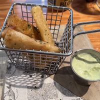 Yucca Fries- I ate some before the phone ate 😅  at Righteous Foods in Fort Worth