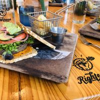 Hemp Seed, Mushroom and Black Bean Burger at Righteous Foods in Fort Worth
