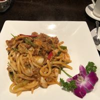 Kimichi udon noodles were very tasty but also spicy so beware at Jujube Tree in Astoria