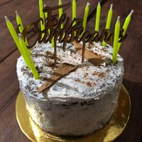 Torta de canela y manzana / Cinnamon and apple cake at Vegan Bambú in Bogota