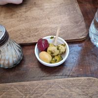 Free olives at Marrakech Henna Art Cafe in Marrakech