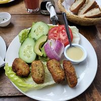Falafel plate at Marrakech Henna Art Cafe in Marrakech