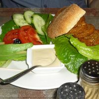 Falafel plate at Marrakech Henna Art Cafe in Marrakech