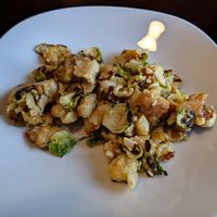 Brussels Mac&Cheese (gf) (replated). at Bistro Vonish Food Truck in Austin