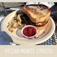 Monte cristo with potatoes   at Bistro Vonish Food Truck in Austin