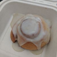 Cinnamon bun at Bistro Vonish Food Truck in Austin