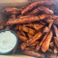 Sweet potato fries and ranch   at Vegan Galaxy in Huntington Beach