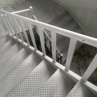 Stairs to the restaurant at Super Vegetariano in Curitiba