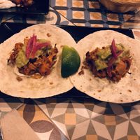 Jackfruit tacos at VEGA - Luna in Madrid