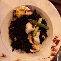 Arroz negro con no calamares at VEGA - Luna in Madrid