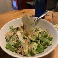 Caesar salad (after I took a few bites 😁)  at VEGA - Luna in Madrid