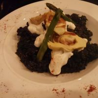 Squid risotto at VEGA - Luna in Madrid