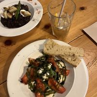 delicious vegan burrata  at VEGA - Luna in Madrid