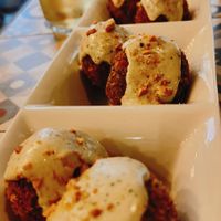 Croquetas de espinacas at VEGA - Luna in Madrid