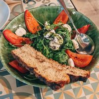 Burrata salad #Veganuary at VEGA - Luna in Madrid