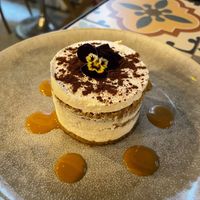 Tiramisu, sadly lacking any tiramisu flavour. Still enjoyable though! at VEGA - Luna in Madrid