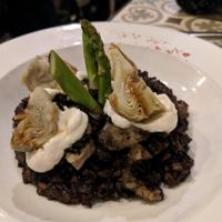 black rice with "squid" at VEGA - Luna in Madrid