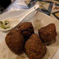 mushroom corquettes at VEGA - Luna in Madrid